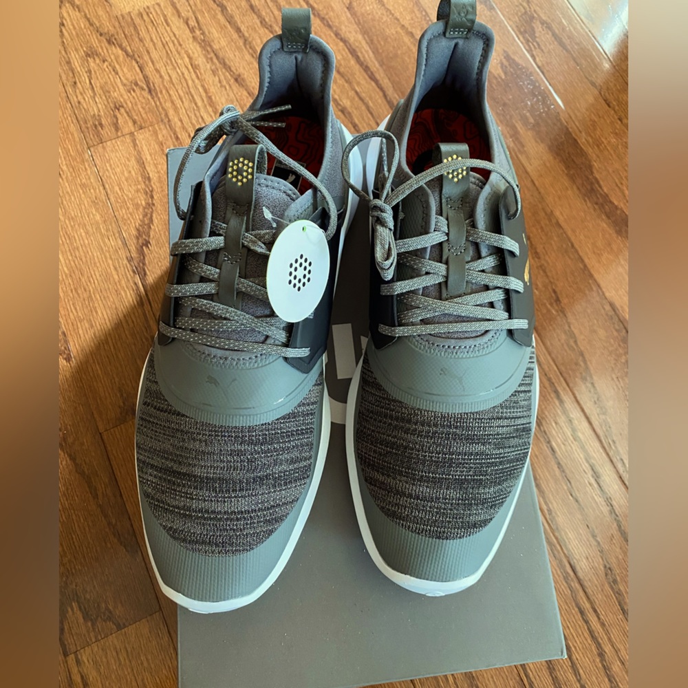NWB Puma Ignite NXT lace spikeless grey/gold/black size 11